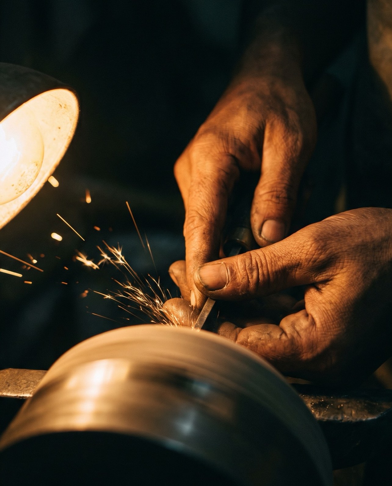 Artisan hands at work